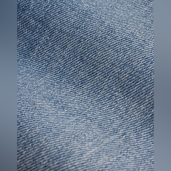 Express Mid Rise Medium Wash Belted Baggy Tapered Jeans 8R - Picture 11 of 13